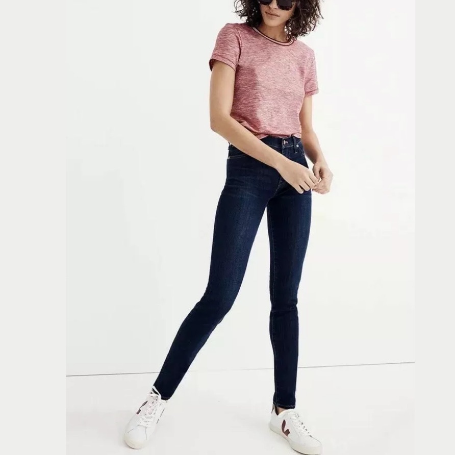 Madewell 9” High Rise Skinny Jeans Larkspur Dark